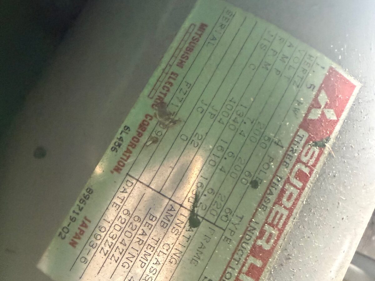 テーブルリフターモーター表記